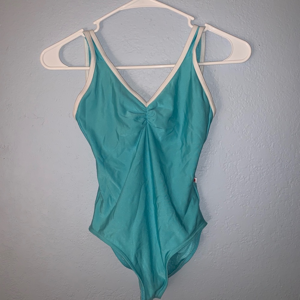 Aqua blue YUMIKO leotard size XS